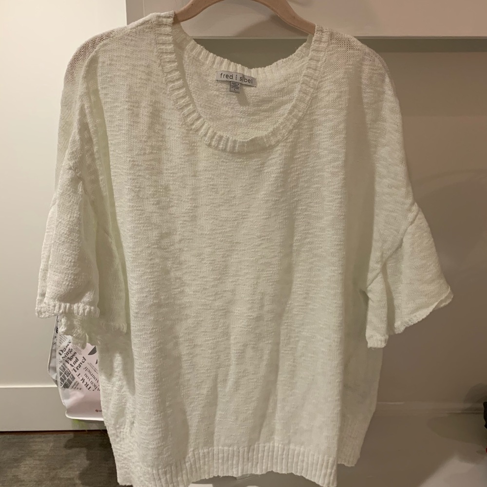 Anthropology short sleeve sweater/shirt